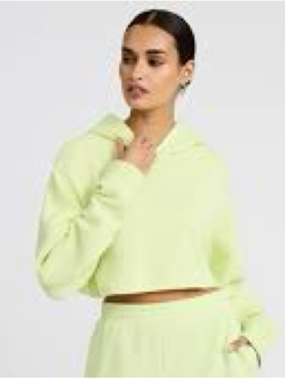 Express Neon Lime Cropped Hoodie